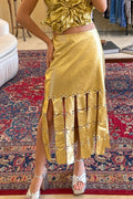 Parranda Leather Skirt - Golden · ENFRENADA