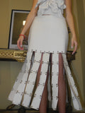 Parranda Leather Skirt - White · ENFRENADA
