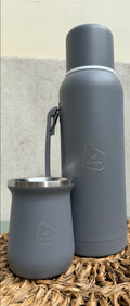 Set termo y mate gris · TO CLOUDS