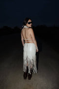 Leather Fringes Skirt