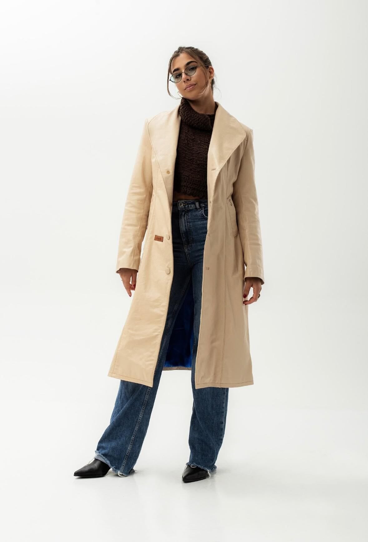 Leather Trench Elegance